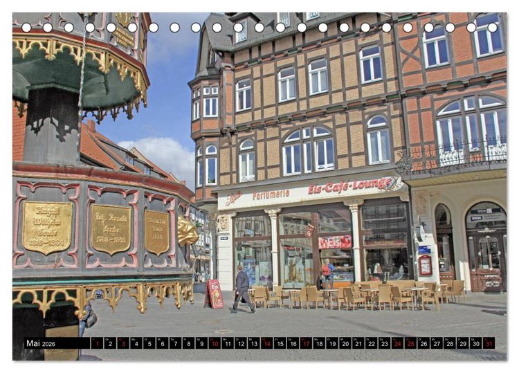 Produktbild: Wernigerode - Fachwerkstadt am Harz (Tischkalender 2026 DIN A5 quer), CALVENDO Monatskalender