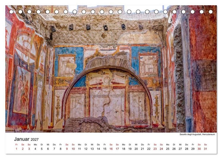 Produktbild: Historisches am Golf von Neapel (Tischkalender 2027 DIN A5 quer), CALVENDO Monatskalender