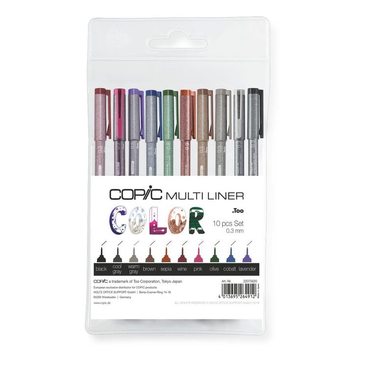 Produktbild: Copic Skizzen- und Zeichenstift Multiliner Color Etui 0,3mm 10 St&uuml;ck