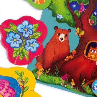 Produktbild: Puzzle Roter K&auml;fer Bodenpuzzle Waldtiere RK7010-04