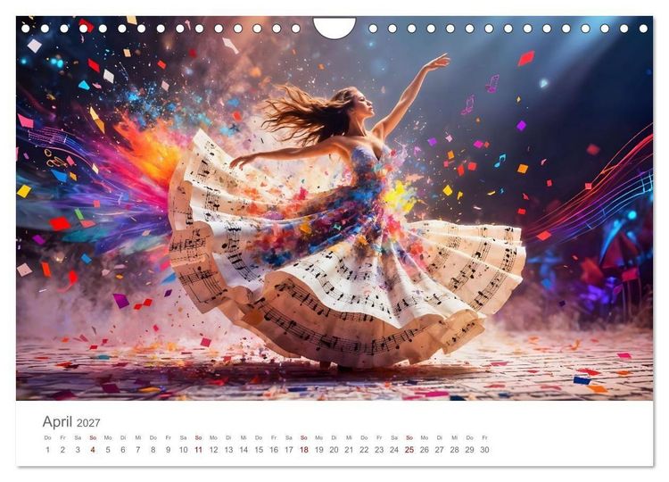 Produktbild: Tanz durch Traumwelten - Fantastische T&auml;nzerinnen in surrealen Klangr&auml;umen (Wandkalender 2027 DIN A4 quer), CALVENDO Monatskalender