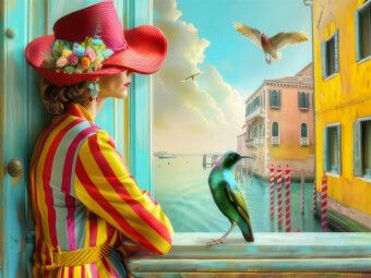 Produktbild: CALVENDO Puzzle Venedig surreal | 1000 Teile Lege-Gr&ouml;&szlig;e 64x48cm Foto-Puzzle f&uuml;r gl&uuml;ckliche Stunden