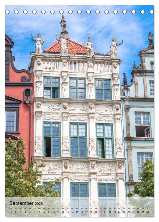 Produktbild: Danzig - Historische Altstadt (Tischkalender 2026 DIN A5 hoch), CALVENDO Monatskalender