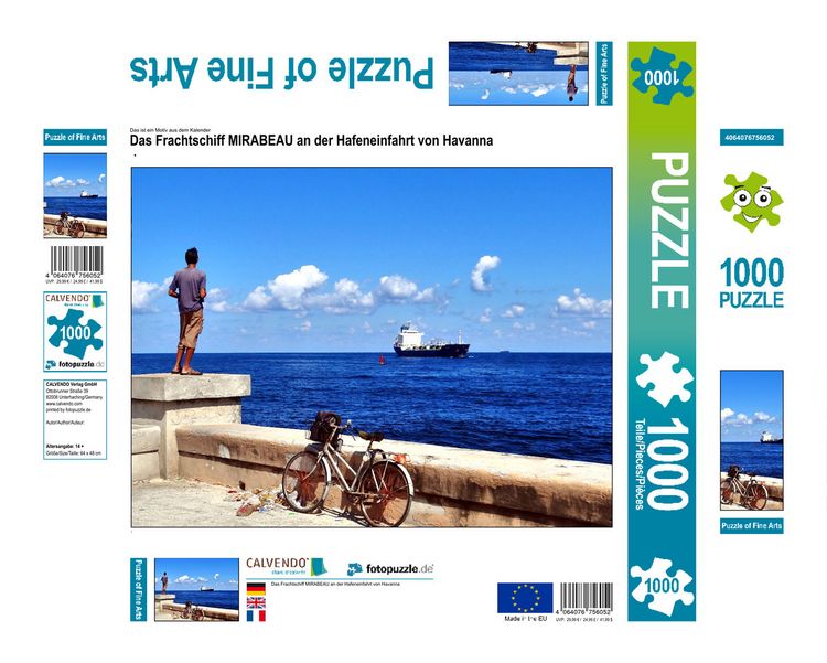 Produktbild: CALVENDO Puzzle Das Frachtschiff MIRABEAU an der Hafeneinfahrt von Havanna | 1000 Teile Lege-Gr&ouml;&szlig;e 64x48cm Foto-Puzzle f&uuml;r gl&uuml;ckliche Stunden