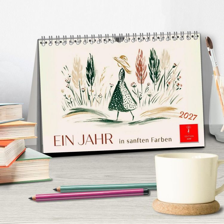 Produktbild: Ein Jahr in sanften Farben (Tischkalender 2027 DIN A5 quer), CALVENDO Monatskalender