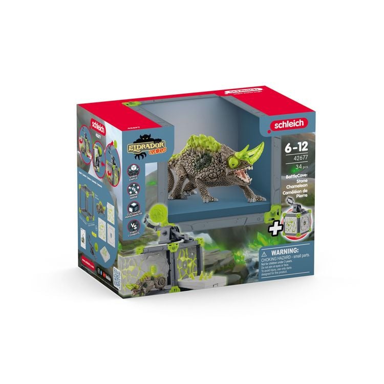 Produktbild: schleich&reg; 42677 - Eldrador Creatures, BattleCave Steincham&auml;leons, Spielset