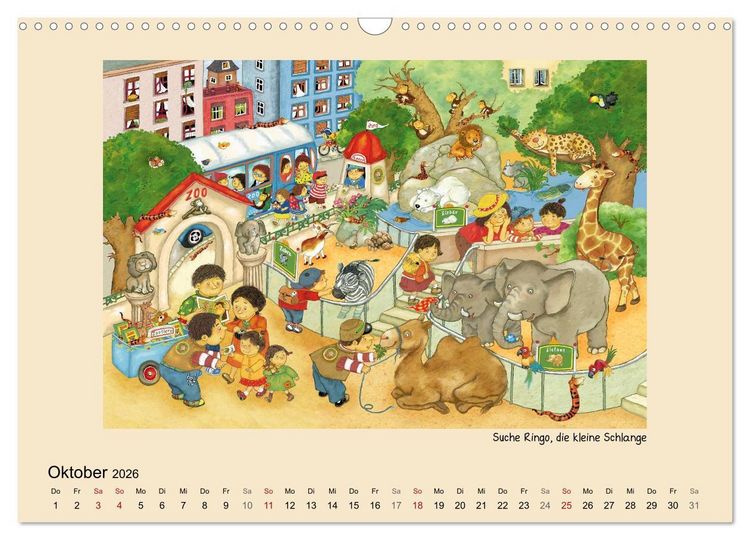 Produktbild: Wimmelbilder (Wandkalender 2026 DIN A3 quer), CALVENDO Monatskalender