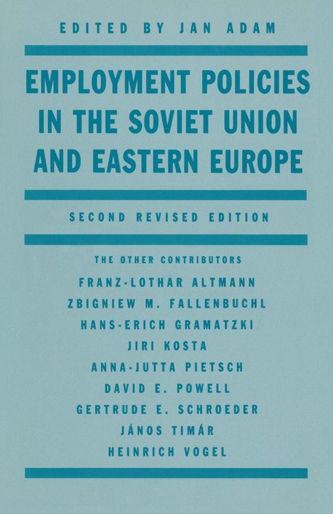 Produktbild: Employment Policies in the Soviet Union and Eastern Europe