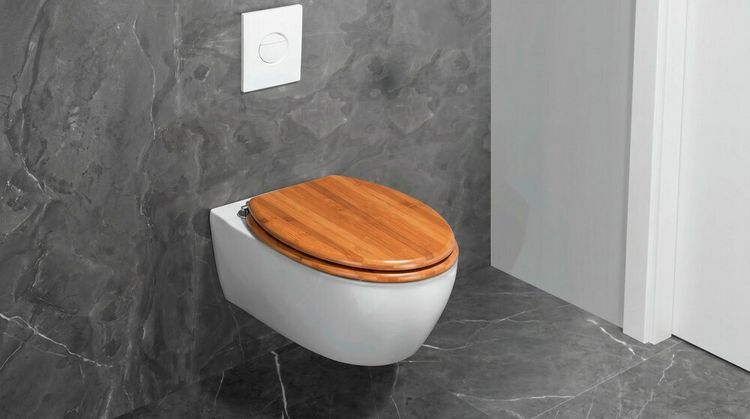 Produktbild: WC Sitz Mod. Bambus, Toilettensitz aus Bambus