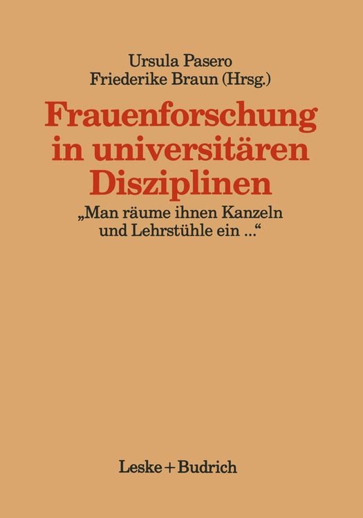 Produktbild: Frauenforschung in universit&auml;ren Disziplinen