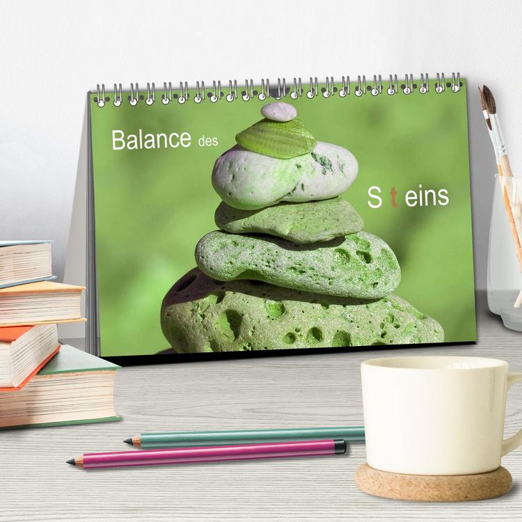 Produktbild: Balance des Steins (Tischkalender 2026 DIN A5 quer), CALVENDO Monatskalender