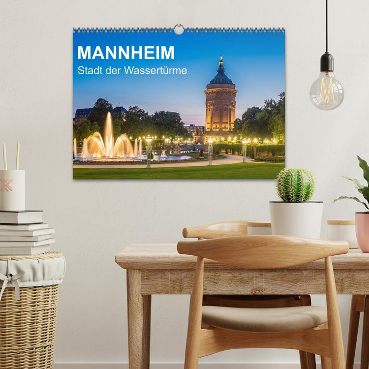 Produktbild: Mannheim - Stadt der Wassert&uuml;rme (Wandkalender 2026 DIN A3 quer), CALVENDO Monatskalender