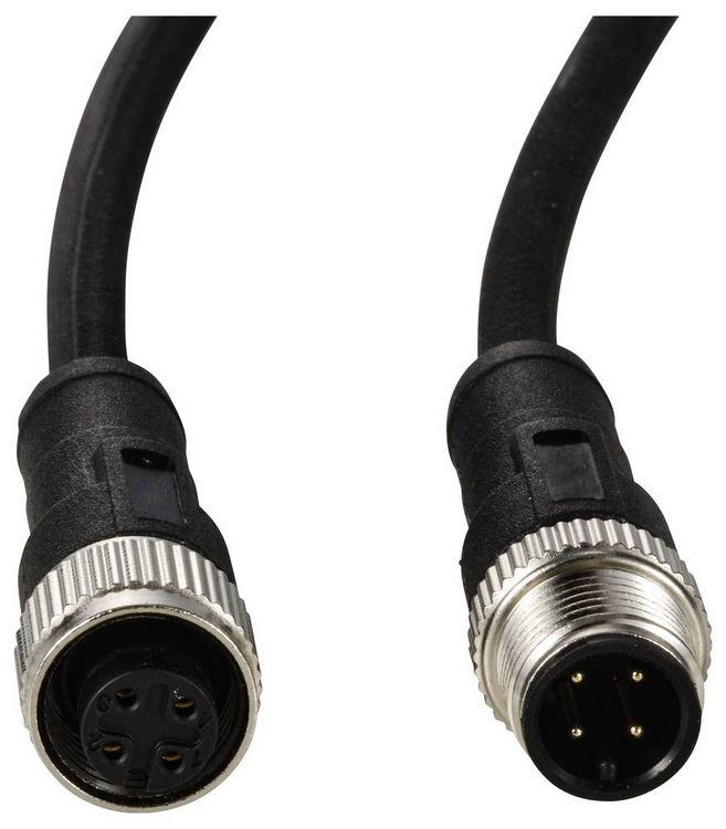 Produktbild: TRU COMPONENTS TC-12833008 Sensor-Aktor-Verl&auml;ngerungsleitung M12 Stecker gerade auf Kupplung gerade 2 m Polzahl Sensoren: 4 1 St.