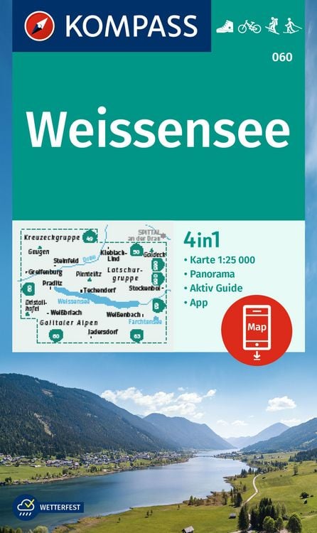 Produktbild: KOMPASS Wanderkarte 060 Weissensee 1:25.000