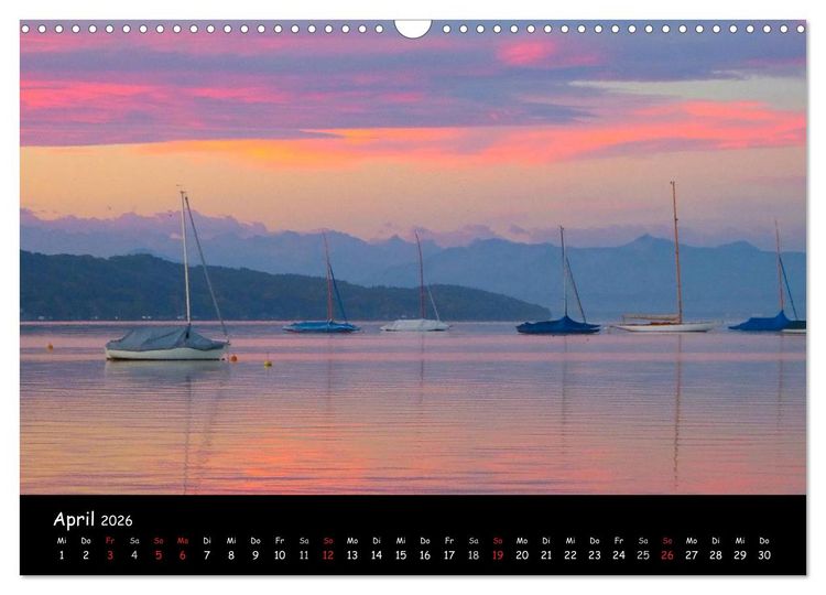 Produktbild: Starnberger See - Silent Moments (Wandkalender 2026 DIN A3 quer), CALVENDO Monatskalender
