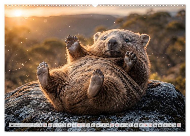 Produktbild: Niedliche Wombats - Australiens flauschige Beuteltiere zum Verlieben (Wandkalender 2027 DIN A2 quer), CALVENDO Monatskalender