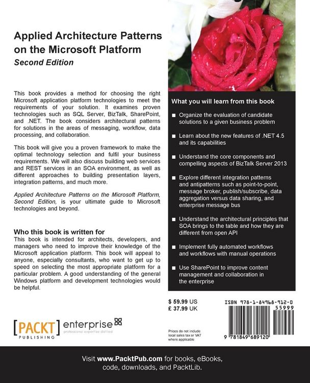 Produktbild: Appliedarchitecturepatternsonthemicrosoftplatform