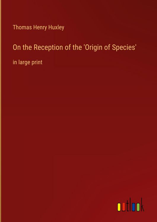 Produktbild: On the Reception of the 'Origin of Species'