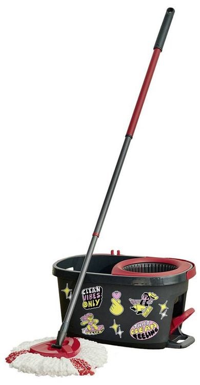Produktbild: Vileda 183681 Vileda TURBO MY STYLE Box - Cleaning Lovers Wischmopp-Komplettset Anthrazit, Rot 1 St.