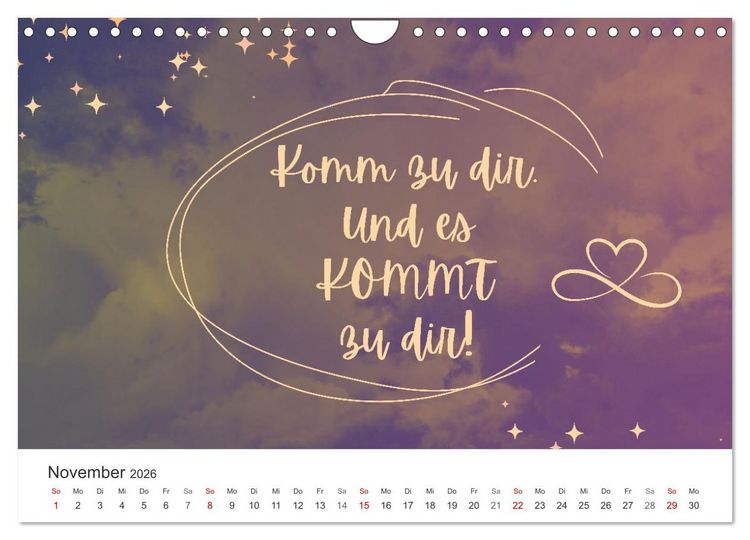 Produktbild: Lass Freude dein Kompass sein (Wandkalender 2026 DIN A4 quer), CALVENDO Monatskalender