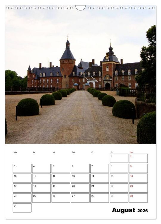 Produktbild: Eindrucksvolle Burgen, malerische Schl&ouml;sser im M&uuml;nsterland (Wandkalender 2026 DIN A3 hoch), CALVENDO Monatskalender