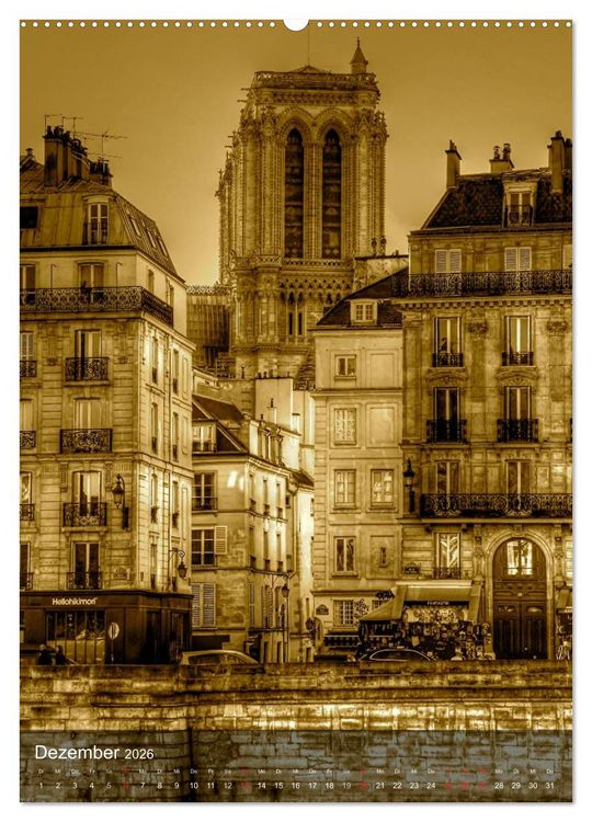 Produktbild: Paris - Die Sch&ouml;ne am Fluss (Wandkalender 2026 DIN A2 hoch), CALVENDO Monatskalender