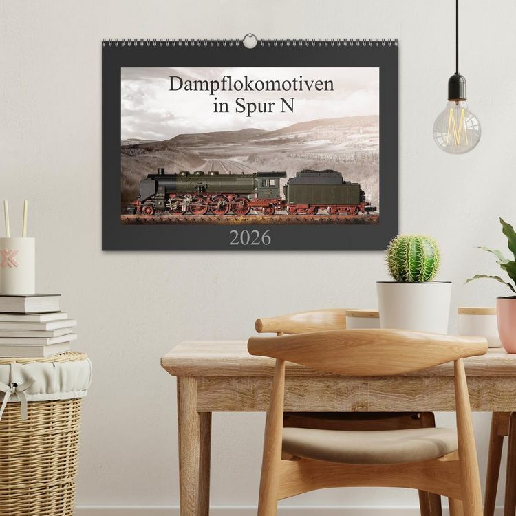 Produktbild: Dampflokomotiven in Spur N (Wandkalender 2026 DIN A3 quer), CALVENDO Monatskalender