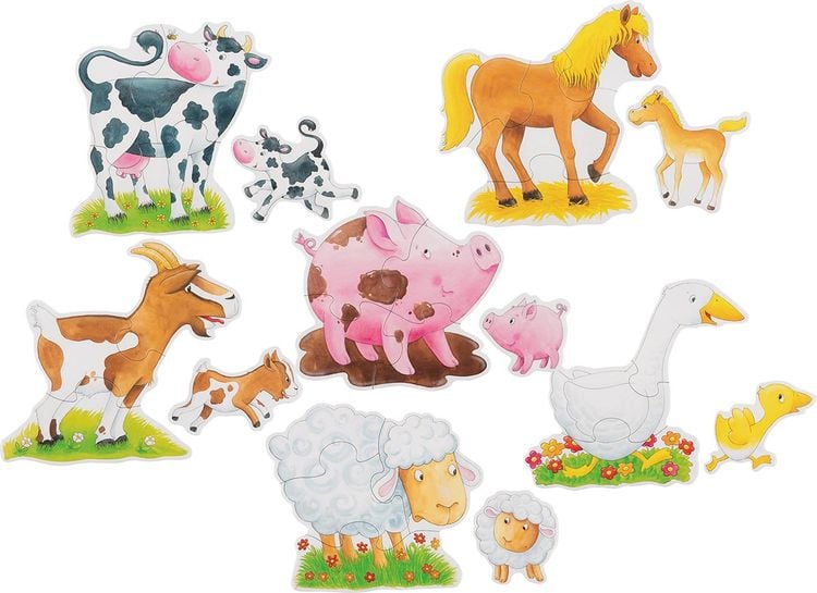 Produktbild: Goki 57414 - Puzzleset Bauernhoftiere