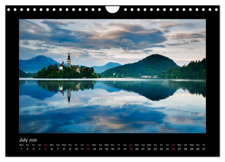 Produktbild: Lake Bled Slovenia (Wall Calendar 2026 DIN A4 landscape), CALVENDO 12 Month Wall Calendar