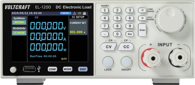Produktbild: VOLTCRAFT EL-1200 Elektronische Last 150 V/DC 20A 200W