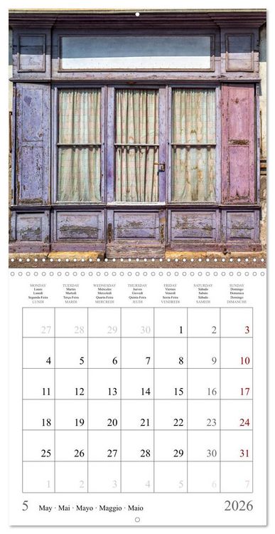 Produktbild: L'&acirc;me des boutiques oubli&eacute;es (Calendrier mural carr&eacute; 2026 30x30 cm) Calendrier double avec une page pour vos prises de notes