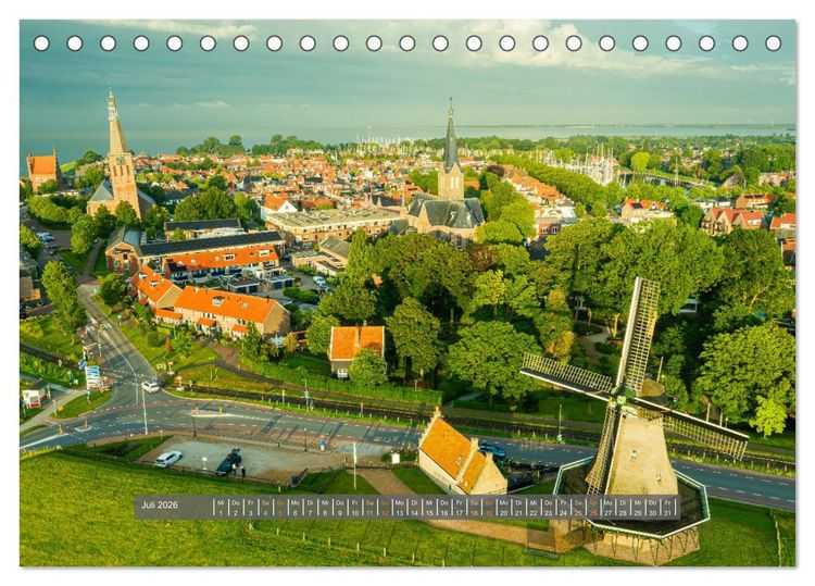 Produktbild: Nordholland von oben (Tischkalender 2026 DIN A5 quer), CALVENDO Monatskalender