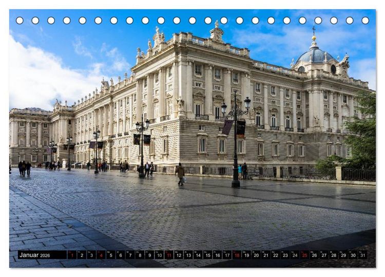 Produktbild: Metropole Madrid (Tischkalender 2026 DIN A5 quer), CALVENDO Monatskalender