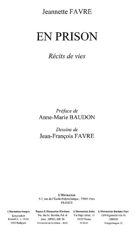 Produktbild: En prison recits de vies