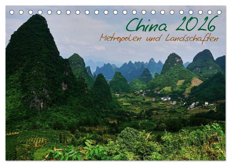 Produktbild: China 2026 - Metropolen und Landschaften (Tischkalender 2026 DIN A5 quer), CALVENDO Monatskalender