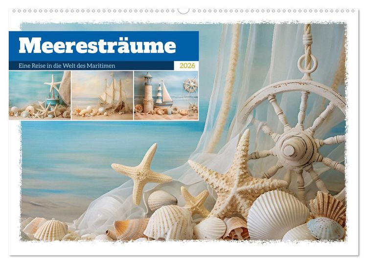 Produktbild: Meerestr&auml;ume (Wandkalender 2026 DIN A2 quer), CALVENDO Monatskalender