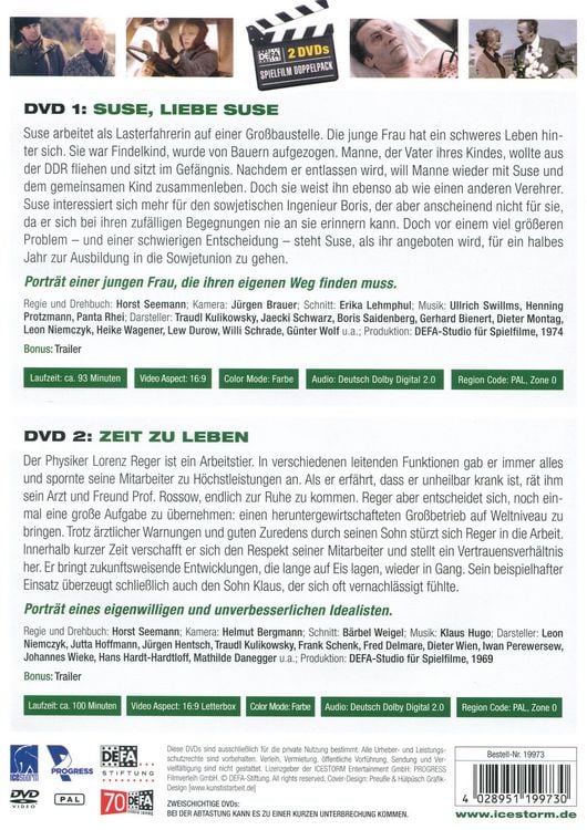 Produktbild: Suse, liebe Suse/Zeit zu leben [2 DVDs]