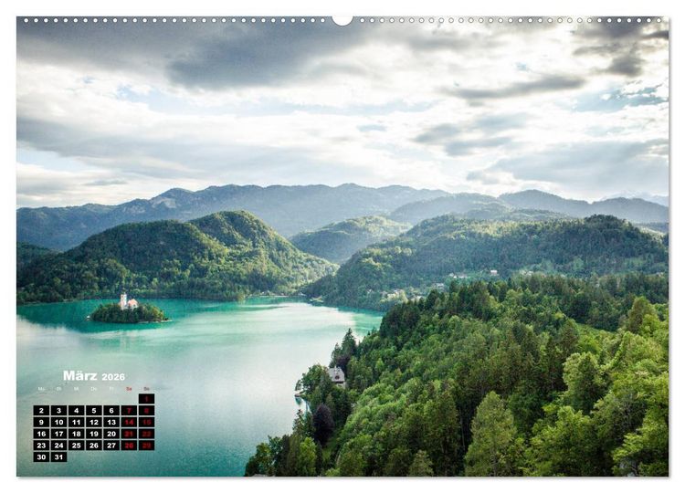 Produktbild: Gr&uuml;nes Slowenien (hochwertiger Premium Wandkalender 2026 DIN A2 quer), Kunstdruck in Hochglanz