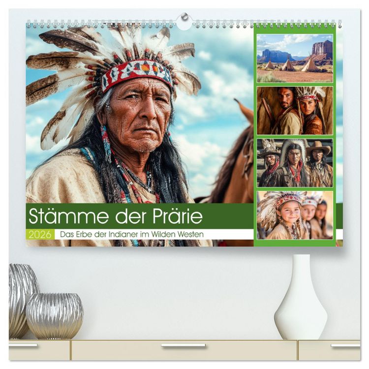 Produktbild: St&auml;mme der Pr&auml;rie (hochwertiger Premium Wandkalender 2026 DIN A2 quer), Kunstdruck in Hochglanz