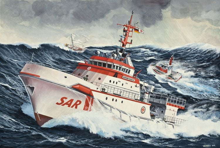Produktbild: Revell 05812 Seenotkreuzer \"Hermann Marwede\" Schiffsmodell Bausatz 1:200