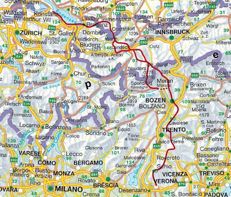 Produktbild: Alpen&uuml;berquerung Fernwanderweg E5, Rother Wanderf&uuml;hrer