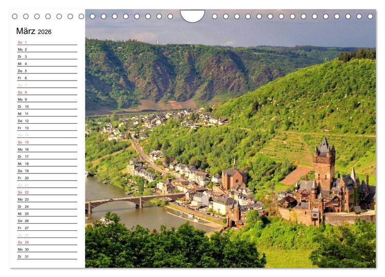 Produktbild: Der wundersch&ouml;nen Mosel entlang &ndash; Von Koblenz bis Trier (Wandkalender 2026 DIN A4 quer), CALVENDO Monatskalender