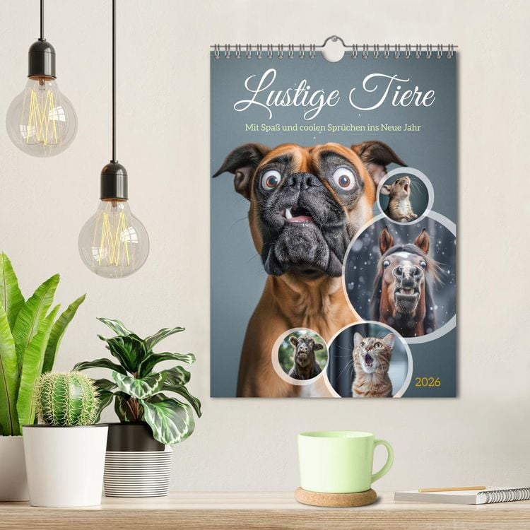 Produktbild: Lustige Tiere (Wandkalender 2026 DIN A4 hoch), CALVENDO Monatskalender