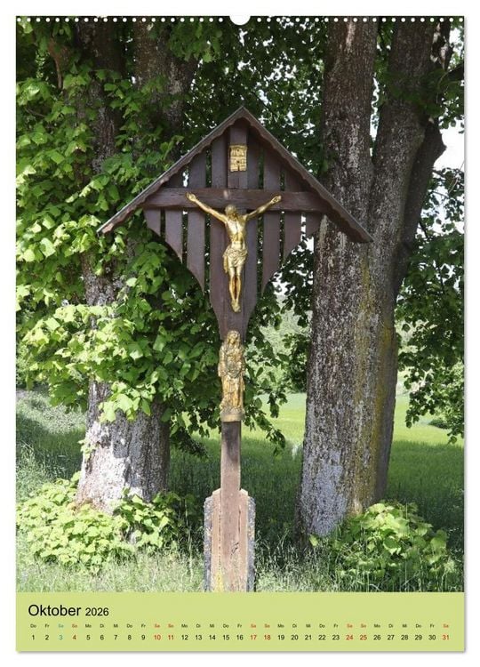 Produktbild: Wegkreuze - christliche Symbole am Wegesrand (Wandkalender 2026 DIN A2 hoch), CALVENDO Monatskalender