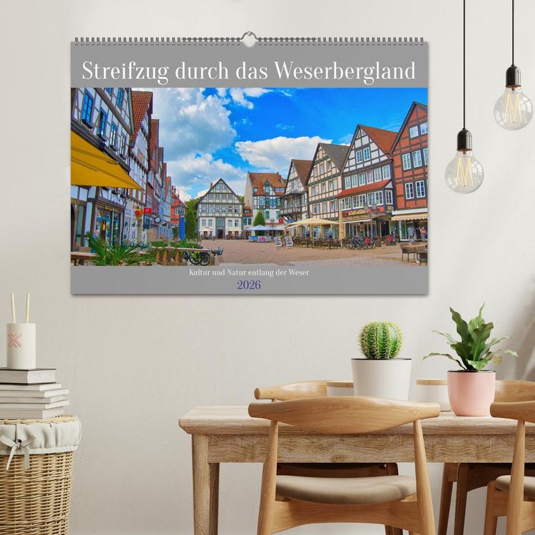 Produktbild: Streifzug durch das Weserbergland (Wandkalender 2026 DIN A2 quer), CALVENDO Monatskalender