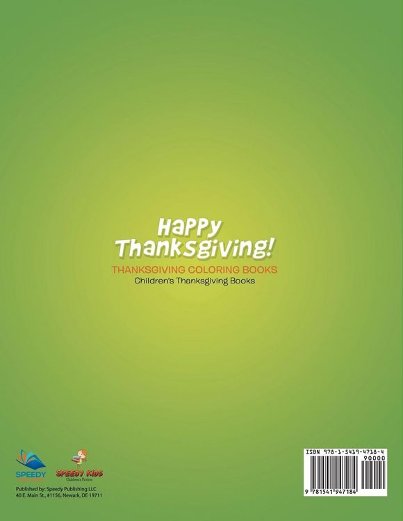 Produktbild: Happy Thanksgiving! Thanksgiving Coloring Books | Children's Thanksgiving Books