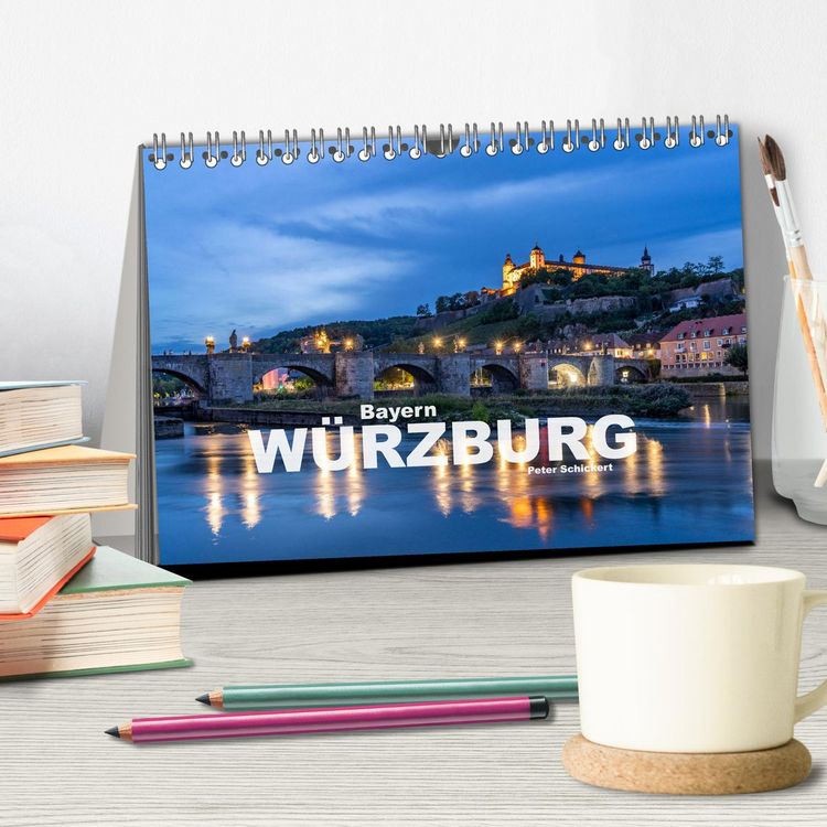 Produktbild: W&uuml;rzburg - Bayern (Tischkalender 2026 DIN A5 quer), CALVENDO Monatskalender
