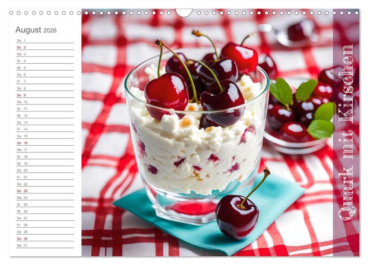 Produktbild: Kirschlust - K&ouml;stlichkeiten aus und mit Kirschen (Wandkalender 2026 DIN A3 quer), CALVENDO Monatskalender