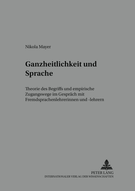 Produktbild: Ganzheitlichkeit und Sprache