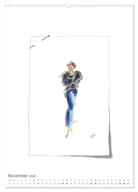 Produktbild: FIGURINEN 2026 - Fashion von 1949 - Originale von Elina Ruffinengo (hochwertiger Premium Wandkalender 2026 DIN A2 hoch), Kunstdruck in Hochglanz